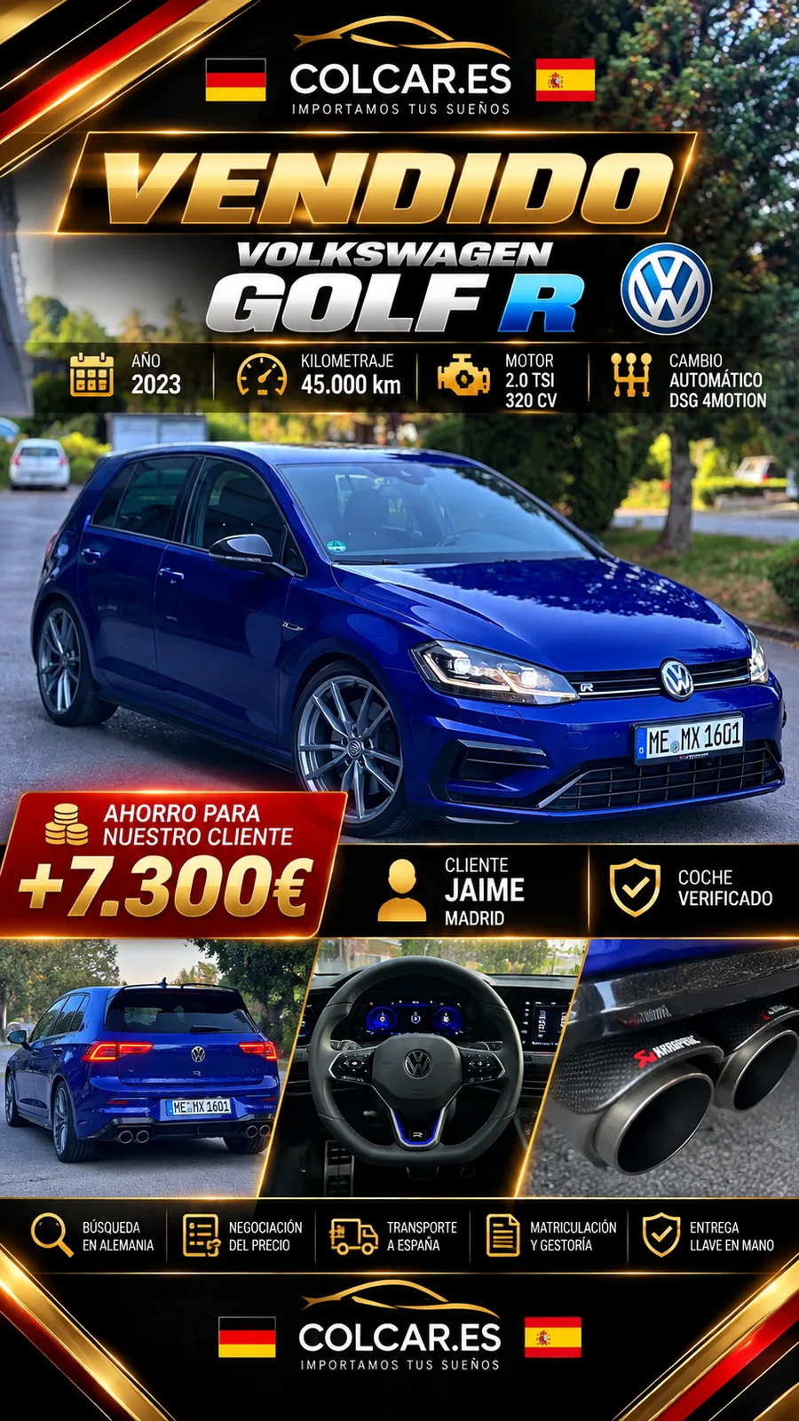 [IMPORTACIÓN] Golf R 2.0 TSI 320 CV DSG 4Motion