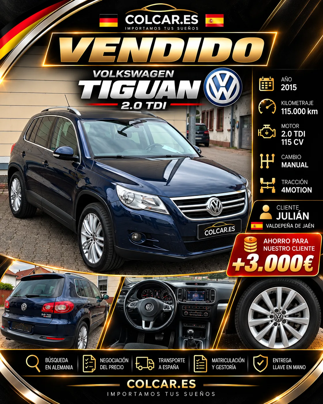 [IMPORTACIÓN] Tiguan 2.0 TDI 115 CV 4Motion
