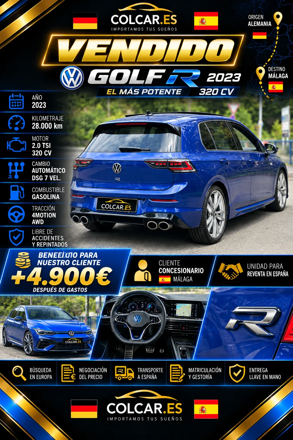 [IMPORTACIÓN] Golf R 2.0 TSI 320 CV DSG 4Motion