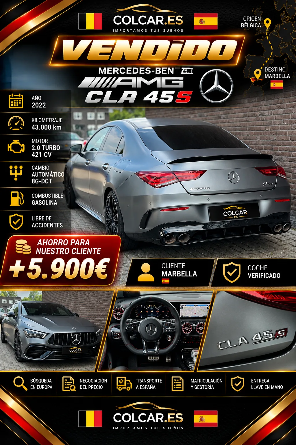 [IMPORTACIÓN] AMG CLA 45 S 4Matic+ 421 CV